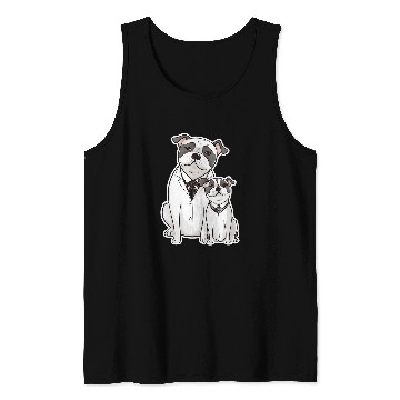 Discover Father and Son Fancy Pug Dogs Tank Tops