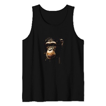 Discover Chimpanzee Monkey Portrait Tank Tops