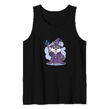 Discover Husky Wizard Funny Dog Magic 2 Tank Tops