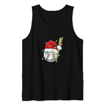 Discover Christmas Baseball Team Santa Sports xmass For Boys Kids Men Tank Tops