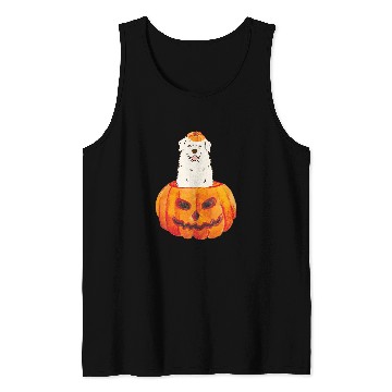 Discover Great Pyrenees Pumpkin PYR Dog Halloween Tank Tops