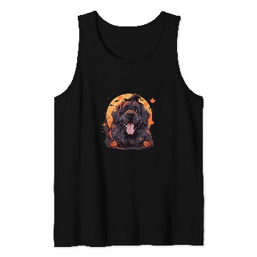 Discover Hilarious Newfoundland Dog Halloween Pumpkin Fun Tank Tops