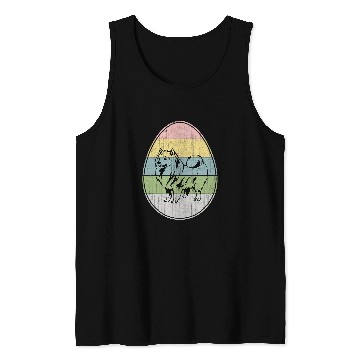 Discover Happy Easter Egg American Eskimo Dog Graphic Cool Easter Day Tank Tops