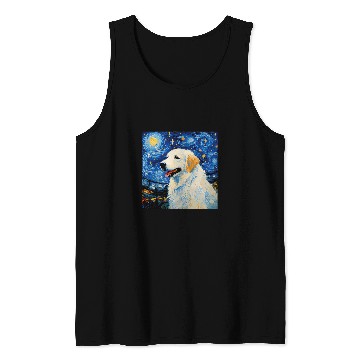 Discover Great Pyrenees Starry Night For Dog Mom Dog Dad Tank Tops