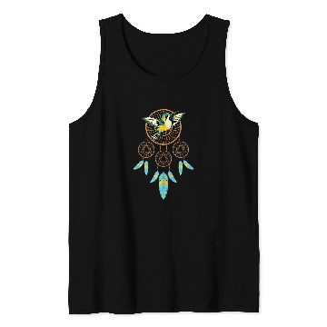 Discover Indigenous Boho Hummingbird Native American Dreamcatcher Tank Tops