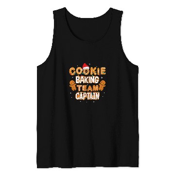 Discover Christmas Cookie Baking Team Captain Gingerbread Tank Tops
