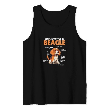 Discover Cute Dogs Explanation Anatomy Of A Beagle Tank Tops