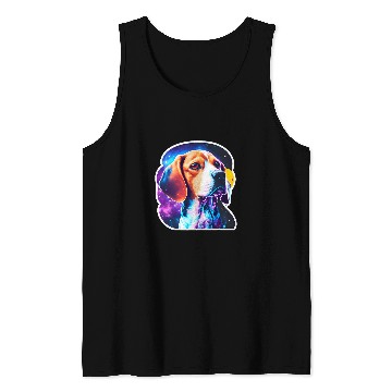 Discover Cosmic Canine Quest Beagle Among Galactic Wonders Tank Tops