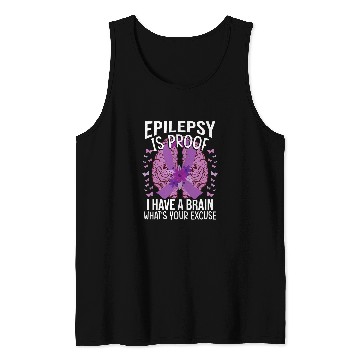 Discover Epilepsy Is Proof Epliepsy Awareness Month Purple Ribbon Tank Tops