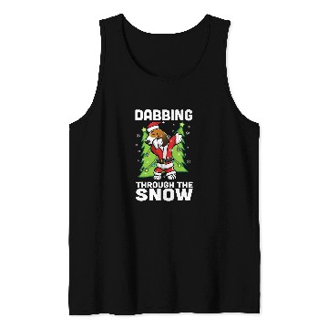 Discover Dabbings Through The Snow Basset Hound Christmas Dog Tank Tops