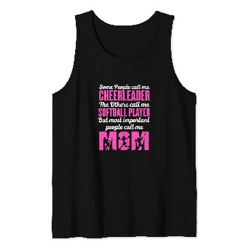 Discover Funny Softball Cheer Lover Graphic Softball Cheer Mom 1 Tank Tops