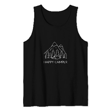 Discover Happy Camper Camp Camper Outdoor Camping Campfire Nature Tank Tops