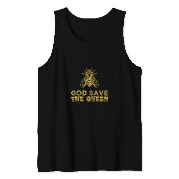 Discover God Save The Queen Bee Beekeeping Funny Beekeeper Gifts Tank Tops