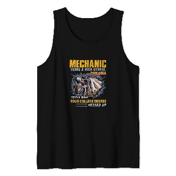 Discover Mechanic Using A High School Diploma To Fix What Your 21 Tank Tops