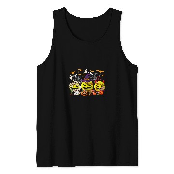 Discover Funny Mummy Witch Devil Softball Balls Happy Halloween Day 1 Tank Tops
