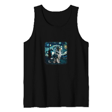 Discover Dog in starry night van gogh aussie mini Australian Shepherd Tank Tops