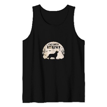 Discover Halloween Horror Flat Coated Retriever Tank Tops