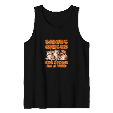 Discover Baking Smiles One Cookie at a Time Baker Christmas Tank Tops