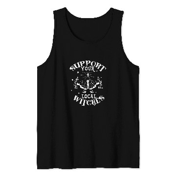 Discover Support Your Local Witches Magic Clothing Moth Witchcraft Tank Tops
