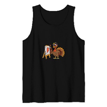 Discover Turkey Painting Thanksgiving Day Fall Autumn Painter Tank Tops