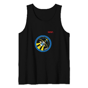 Discover Lacrosse Gift NASA Space Shuttle STS 131 Mission Crew Worm Logo Tank Tops