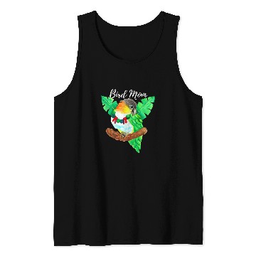 Discover Parrot Bird Mom 2Caique Watercolor Tank Tops