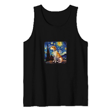 Discover Dog in starry night van gogh Beagle Tank Tops