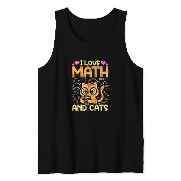 Discover Math Nerd Math Teacher Cat Lover I Love Math And Cats 28 Tank Tops