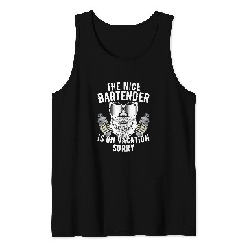 Discover The Nice Bartender Is On Vacation Mixologist Pub Bartending Tank Tops