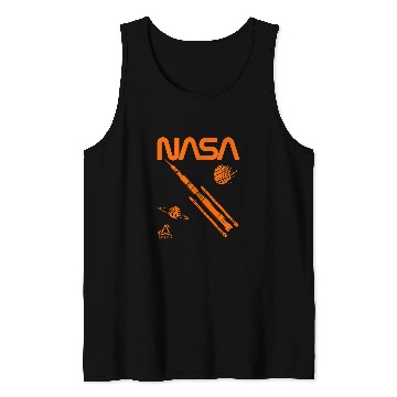 Discover Lacrosse Gift NASA Artemis SLS Space Launch System Worm Logo Tank Tops