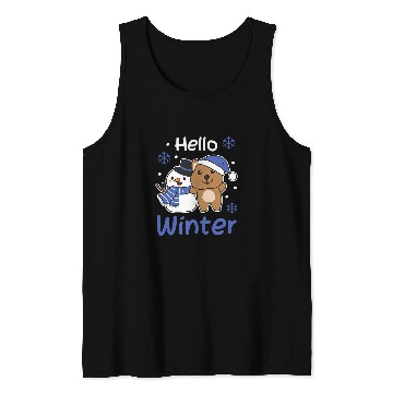 Discover quokkas Hello Winter Snowman Snow Tank Tops