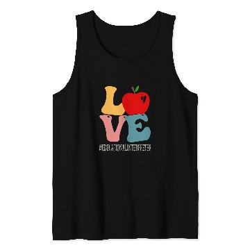 Discover Educational Interpreter Love Apple Groovy Back To School Tank Tops