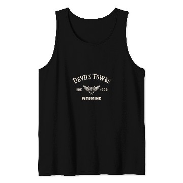 Discover Devils Tower Wyoming Motorcycle Biker Tank Tops