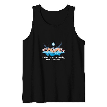 Discover Swim Team Butterfly Win Pool Training Race Day Design Tank Tops