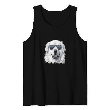 Discover Great Pyrenees Dog with Sunglasses Great Pyrenees Tank Tops