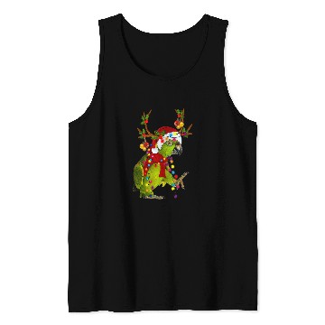 Discover Parrot Gorgeous Reindeer Christmas Lights Tree Scarf Xmas Tank Tops