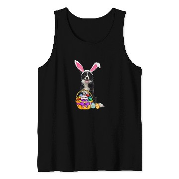 Discover Easter Egg Funny Border Collie Easter Tank Tops