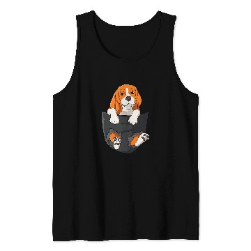Discover Dog in pocket Beagle chest pocket Tank Tops