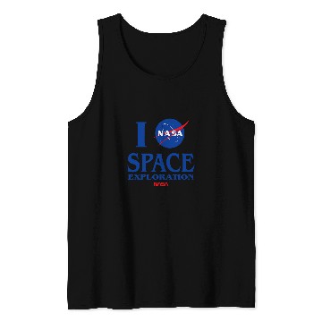 Discover Lacrosse Gift NASA space exploration Insignia Worm Logo Tank Tops