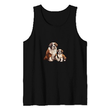 Discover Cute Dogs Saint Bernard Tank Tops