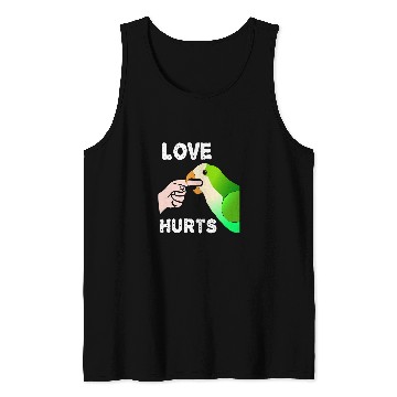 Discover Love Hurts Quaker Parrot Monk Parakeet Biting Finger Tank Tops