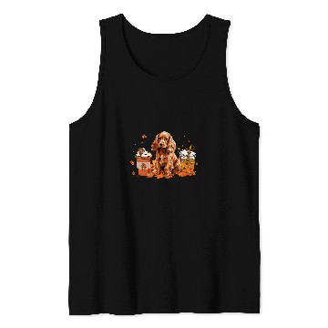Discover Cocker Spaniel Coffee Warm Cozy Autumn Vibes Thanksgiving Tank Tops