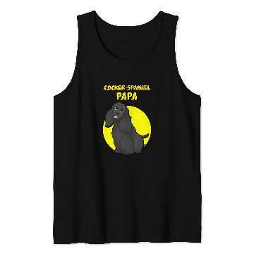 Discover Cocker Spaniel Papa Black Cocker Spaniel Dog Father Tank Tops