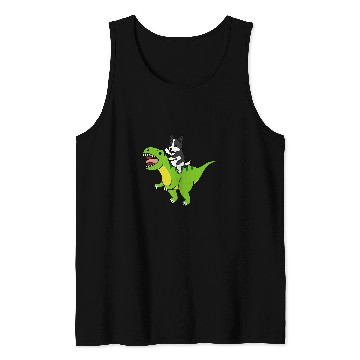 Discover Border Collie Riding TRexs Dinosaur Dog 1 Tank Tops