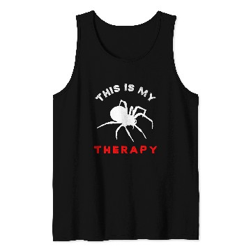 Discover This Is My Therapy Arachnophobia Spider Disgust Psychologist Tank Tops