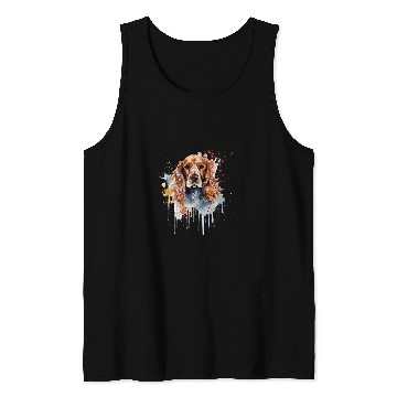 Discover Colorful Cocker Spaniel watercolor art Tank Tops
