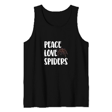 Discover Peace Love Spiders   Funny Halloween Spider Tees Insects Tank Tops