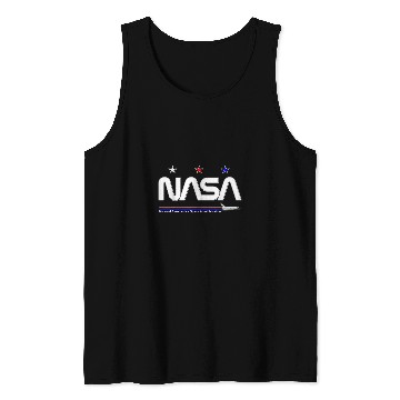Discover Lacrosse Gift NASA Space Shuttle Mission Worm Logo Tank Tops
