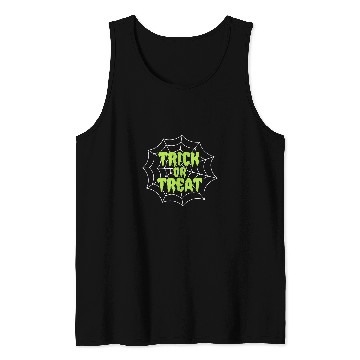 Discover Trick or Treat Spider Web Halloween Tank Tops