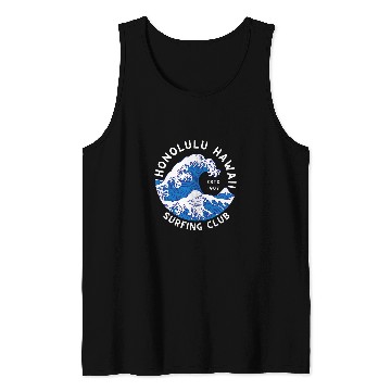 Discover Honolulu Hawaii Beach Waves Ocean Summer Vacation Aloha Sun Tank Tops